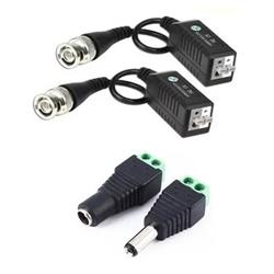 PACK X10 BALUN CONECTOR + PLUG DC MACHO HEMBRA